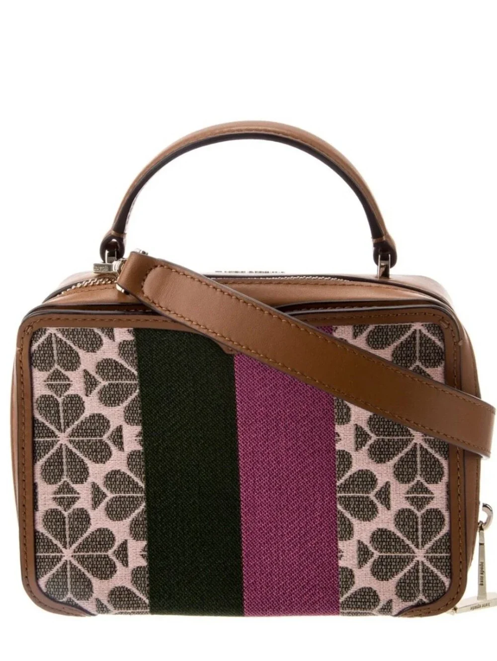 Kate Spade New York NWT MYSTERY PINK MULTI Logo Jacquard Medium Crossbody Bag